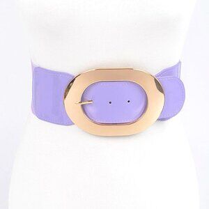 BNWT Oval Buckle Fashion Wide Belt Elastic Wide Belt Stretch Belt